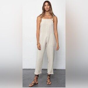 NWT SOME BEACHY OVERALLS | NATURAL
